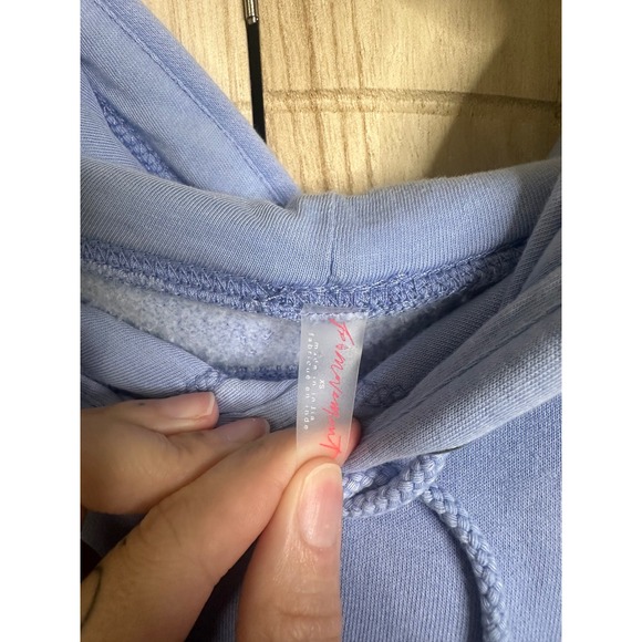 Free People Movement FP Movement Blue Oversized Fleece Hoodie Sweatshirt XS - Picture 5 of 8